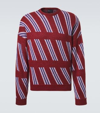 Giorgio Armani Striped wool, cashmere, and silk sweater