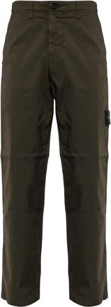 Stone Island Logo Broek - Heren - Chinos - Groen - W29 - Katoen - Broeken