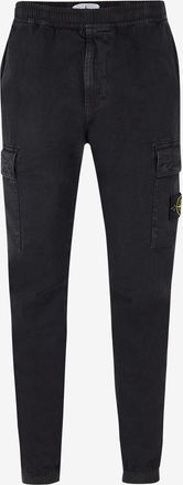 Stone Island Gerade Stoffhose mit Logo 3100033