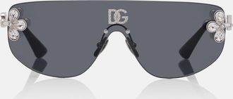 Dolce & Gabbana DG crystal-embellished aviator sunglasses