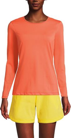 Lands End Long Sleeve Relaxed UPF 50 Rash Guard in Papaya Orange at Nordstrom, Size Small