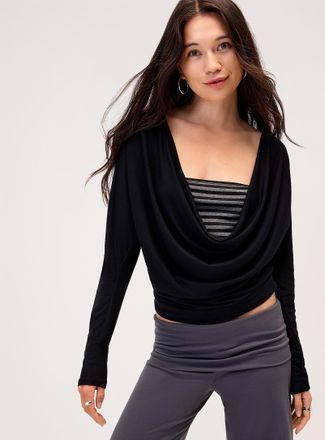 Twik Womens Striped tube layered effect T-shirt