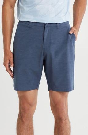 Travis Mathew Tech Stretch Chino Shorts in Heather Total Eclips at Nordstrom Rack, Size 40
