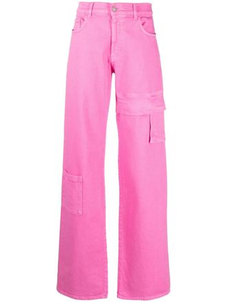 Alyx high-waist cotton cargo pants - women - Cotton/Cotton/Spandex/Elastane - L - Pink