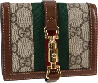 Gucci Pre-owned Wallets, female, Beige, Size: ONE SIZE Pre-owned Vintage GG Canvas Wallet