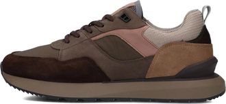 Clay Schoenen, Heren, Bruin, 45 EU, Leer, Bruine Lage Sneakers voor Heren