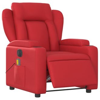 vidaXL Vidaxl - Poltrona Massaggio Elettrica Reclinabile Rosso Similpelle