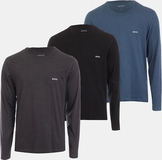 HUGO BOSS Mens Classic 3 Pack Logo Underwear T-Shirts - Multi - Size: 42