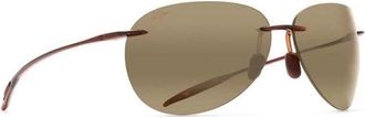 Maui Jim Sugar Beach H421-26 - Heren - Zonnebrillen - Bruin - 62 MM - Accessoires