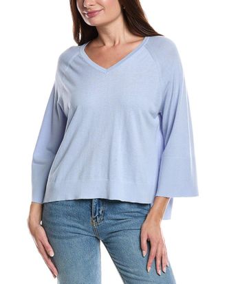 Fort&eacute; Cashmere Easy Silk & Cashmere-Blend Sweater
