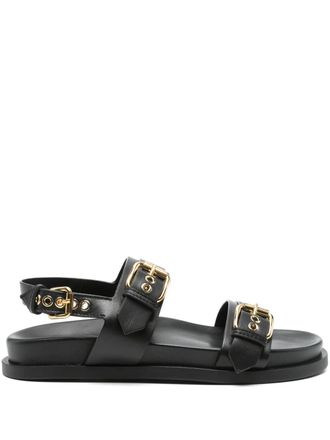 AGL leather sandals - women - Calf Leather/Rubber/Calf Leather - 37.5 - Black