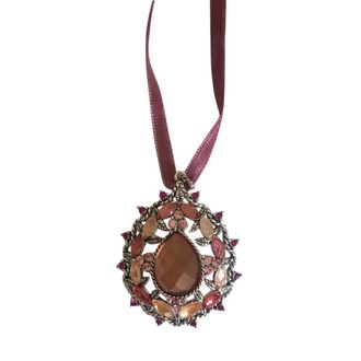 Monet Pink Crystal Embellished Satin Choker