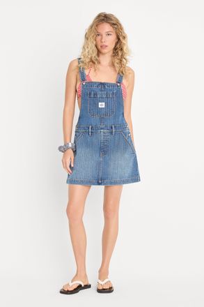 Good American Womens The Overall Dress | Indigo, Size Medium | Good American by Khlo&Egrave; Kardashian