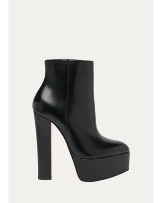 Christian Louboutin 150mm Jenna Leather Platform Booties