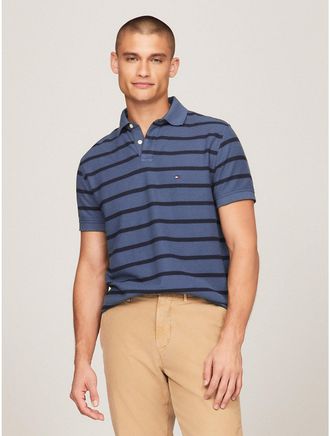 Tommy Hilfiger Mens Regular Fit Stripe Wicking Polo