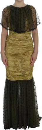 Dolce & Gabbana Floral Lace Ricamo Gown - Dames - Avondkleed - Zwart - S - Katoen - Kleedjes