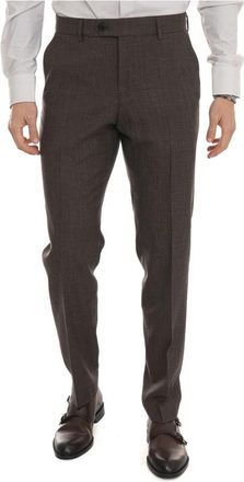 HUGO BOSS Suit-Broeken-262_DB - Heren - Nette broeken - Bruin - L - Katoen - Broeken