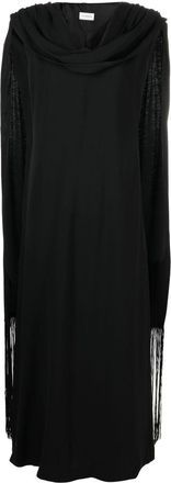 By Malene Birger Cressida draped maxi dress - women - Wool/Viscose/Viscose - 38 - Black