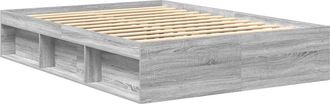vidaXL Estructura De Cama Gris Sonoma 150x200 Cm Vidaxl