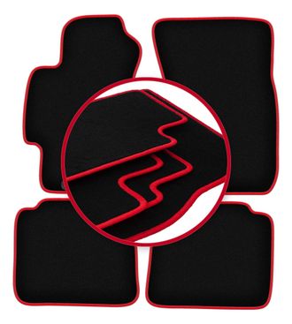 OEM Alfombrillas Carlux-red Para Subaru Legacy Iv B4 Familiar, Sed&aacute;n, Turismo Y Familiar (2003-2009)