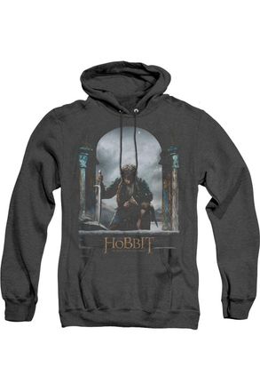 Gildan Hobbit Bilbo Poster Adult Heather Hoodie / Hooded Sweatshirt