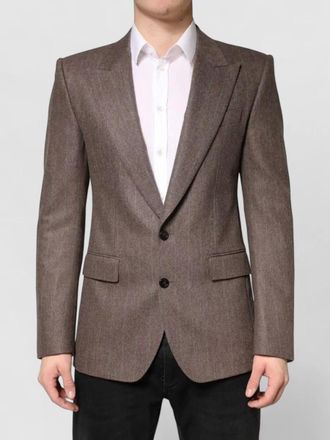 Dolce & Gabbana virgin wool striped single breasted blazer
