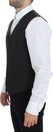 Dolce & Gabbana Wool Stretch Dress Vest - Gray