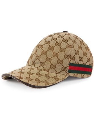 Gucci Beige GG Logo Baseball Hat