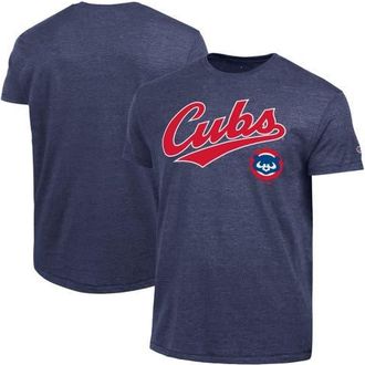 Champion Mens Champion Navy Chicago Cubs Cooperstown Wordmark Lockup Tri-Blend T-Shirt at Nordstrom, Size Xx-Large