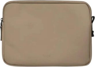 Rains Laptop Case - Heren - Laptoptassen - Beige - ONE Size - Polyester - Tassen