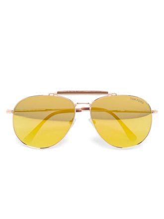 Tom Ford Zonnebril met piloten montuur - Goud