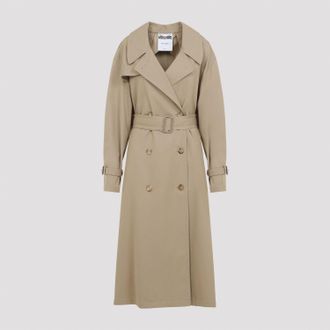 Moschino Womens Cotton Nylon Coat - Tan - Size EU 34 (Womens)