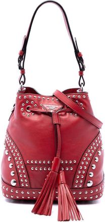 Prada Pre-owned Prada Small Soft Calf Studded Bucket Bag Ladies 1VPNMQJWMUJL0PG8