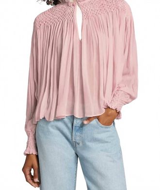 LoveShackFancy Fernanda Blouse In Orchard Ice