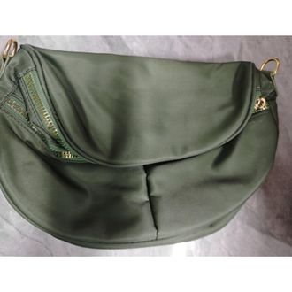 Generic Shoulder Bag Adjustable Bum Bag Double Zipper Tote Bag for Women Work (Green)