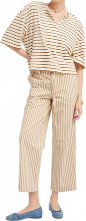 SPRWMN Amalfi Pant In Camel Stripe