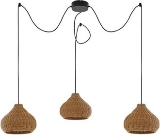 Lucande L&aacute;mpara para exterior de madera marr&oacute;n