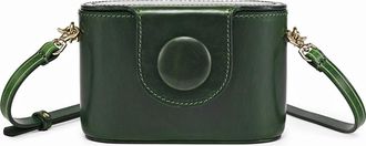 OLD TREND Begonia Genuine Leather Vintage Case Crossbody in Green at Nordstrom