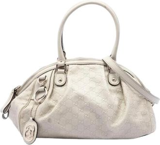 Gucci Pre-owned Sukey Satchel - Dames - Vintage Handtas - Wit - ONE Size - Leer - Vintage