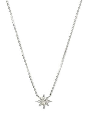 Anzie Starburst Pendant Necklace in Silver at Nordstrom, Size 15 In