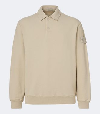 Stone Island Ghost cotton-blend jersey polo sweater