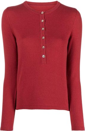 Fortela cashmere long-sleeved top - women - Cashmere - S - Red