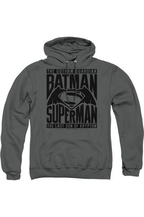 Gildan Batman V Superman Title Fight Adult Pull Over Hoodie / Hooded Sweatshirt
