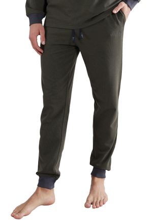 Tom Tailor Pyjamahose TOM TAILOR Dallas, Herren, Gr. 56 (XXL), N-Gr, gr&uuml;n, Obermaterial: 65% Baumwolle, 30% Polyester, 5% Elasthan, unifarben, bequem lang, Hosen