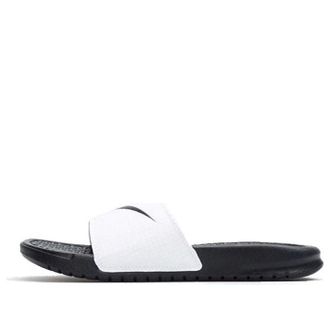 Nike (WMNS) Nike KLAPKI Benassi Swoosh Black White 312432-102