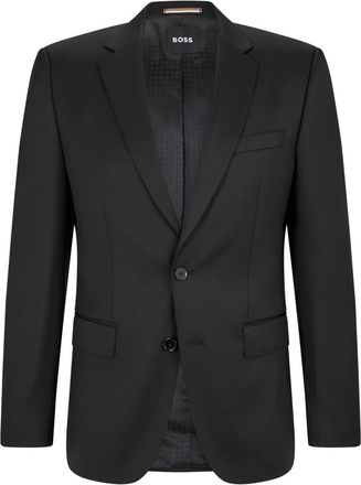 HUGO BOSS Elegante Merino wollen jas - Heren - Blazers - Zwart - L - Wol - Jassen