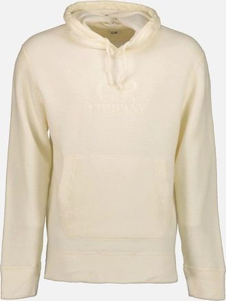 C.P. Company Mens Wool Polar Fleece Logo Hoodie - Tan - Size: 38