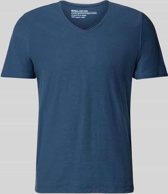 Mc Neal T-Shirt mit geripptem Rundhalsausschnitt in Rauchblau, Gr&ouml;&szlig;e XXXL