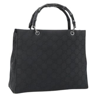 Gucci Pre-owned Tote Bags, female, Black, Size: ONE SIZE Pre-owned GG Canvas Tote Bag
