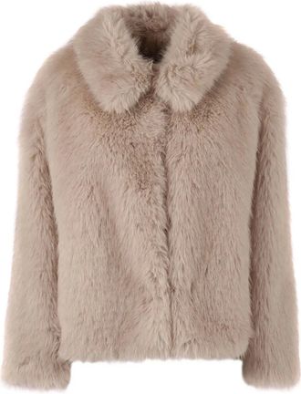 Max Mara fleece collared jacket - Neutrals